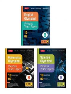 MTG Olympiad Previous Years Papers with Mock Test Papers Class 8 - SOF IMO NSO IEO Olympiad Books For 2023-24 Exam (Set of 3 Books) | Sample OMR Sheet with Chapterwise Analysis