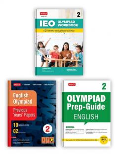 MTG International English Olympiad (IEO) Workbook Prep-Guide & Previous Years Papers with Self Test Paper Class 2 - SOF Olympiad Books For 2023-24 Exam (Set of 3 Books)