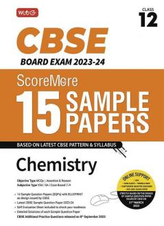 MTG CBSE ScoreMore 15 Sample Question Papers Class 12 Chemistry Book For 2024 Board Exam