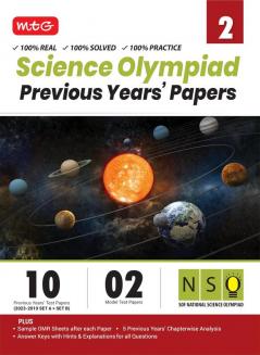 MTG NSO Class-2 Olympiad 10 Previous Years Papers (2023-2019 Set A & B) Science with Mock Test Papers - Sample OMR Sheet with Chapterwise Analysis | SOF Olympiad Books For 2024-25 Exam