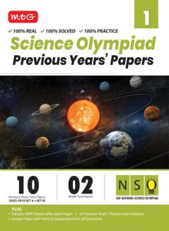 MTG NSO Class-1 Olympiad 10 Previous Years Papers (2023-2019 Set A & B) Science with Mock Test Papers - Sample OMR Sheet with Chapterwise Analysis | SOF Olympiad Books For 2024-25 Exam