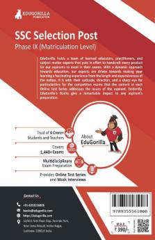 SSC Selection Post Phase IX Book Matriculation level 2023 (English Edition) - 10 Full Length Mock Tests and 12 Sectional Tests (1300 Solved Questions) with Free Access to Online Tests