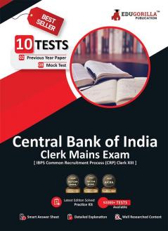 Central Bank of India Clerk Mains (IBPS CRP PO/MT XIII) Book 2023 (English Edition) - 8 Full Length Mock Tests and 2 Previous Year Papers with Free Access to Online Tests