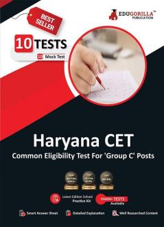 Haryana CET Group C Book 2023 (English Edition) - 10 Full Length Mock Tests (1000 Solved Questions) Including Haryana General Knowledge Subject with Free Access to Online Tests