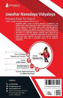 Jawahar Navodaya Vidyalaya Entrance Class 9 Book 2023 (English Edition) - 6 Mock Tests 8 Sectional Tests and 3 Previous Year Papers (1100 Solved Questions) with Free Access to Online Tests