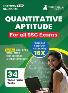 Quantitative Aptitude For SSC Book 2023 (English Edition) - 34 Solved Topic-wise Tests For SSC CGL CPO CHSL MTS Stenographer with Free Access to Online Tests