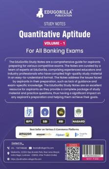 Quantitative Aptitude (Vol 1) Topicwise Notes for All Banking Related Exams | A Complete Preparation Book for All Your Banking Exams with Solved MCQs | IBPS Clerk IBPS PO SBI PO SBI Clerk RBI and Other Banking Exams