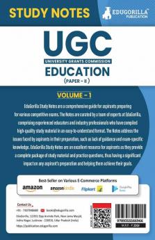 UGC NET Paper II Education (Vol 1) Topic-wise Notes (English Edition) | A Complete Preparation Study Notes with Solved MCQs