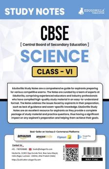 CBSE (Central Board of Secondary Education) Class VI - Science Topic-wise Notes | A Complete Preparation Study Notes with Solved MCQs