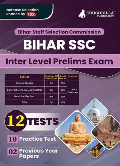 BSSC Inter Level Prelims Exam Book 2023 (English Edition) | Bihar Staff Selection Commission | 10 Practice Tests and 2 Previous Year Papers ( 1800+ Solved MCQs) with Free Access To Online Tests