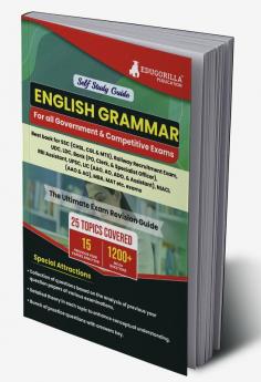 English Grammar : Self Study Guide Book For Complete Preparation with 25 Topics Covered (1200+ MCQs Questions) - Useful for all Government and other Competitive Exams