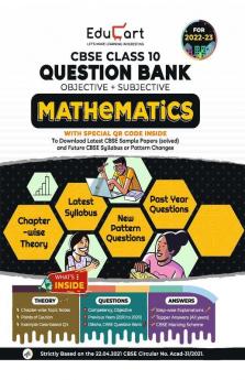 Educart CBSE Class 10 Mathematics Question Bank On New Pattern 2022-23