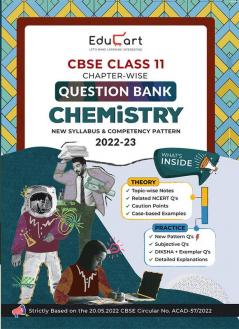 Educart CBSE Class 11 CHEMISTRY Question Bank Book for 2022-23 (Includes Chapter wise Theory & Practice Questions 2023)