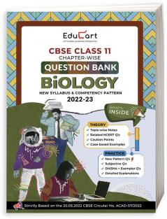 Educart CBSE Class 11 BIOLOGY Question Bank Book for 2022-23 (Includes Chapter wise Theory & Practice Questions 2023)