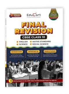 Educart CBSE Class 10 Final Revision Book for 2023 - Maths Standard + Science + SST + English (Includes access to All India Offline Pre-board Exam 2022-23)