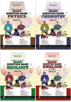 Educart CBSE Class 12 Bundle - Physics Chemistry Biology & English Core Question Banks 2023 (Based on new Sample Paper pattern of 16th Sep 2022)