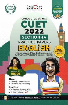 Educart NTA CUET English Section 1A Practice Papers Book for July 2022 Exam (Strictly based on the Official CUET-UG Language Mock Test 2022)