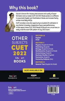 Educart NTA CUET Rasayan Vigyan Section II (Chemistry) Practice Papers Book for July 2022 Exam (Strictly based on the Latest Official CUET-UG Mock Test 2022)