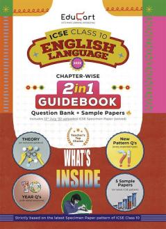 Educart ICSE Class 10 English Language Guidebook 2023 Question Bank + Sample Papers (For 2022-23 Exam) (Including Previous 10 Years Questions)