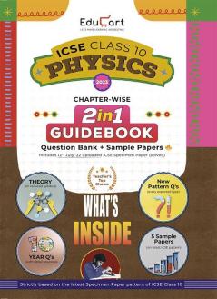 Educart ICSE Class 10 Physics Guidebook 2022-23 Question Bank + Sample Papers 2023 Exam (Including Previous 10 Years Questions)