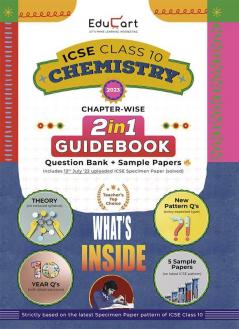 Educart ICSE Class 10 Chemistry Guidebook 2022-23 Question Bank + Sample Papers 2023 Exam (Including Previous 10 Years Questions)