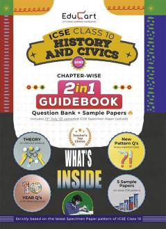 Educart ICSE Class 10 History and Civics Guidebook 2022-23 Question Bank + Sample Papers 2023 Exam (Including Previous 10 Years Questions)