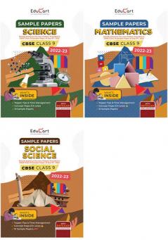 Educart CBSE Class 9 Sample Papers 2022-23 Bundle - Science Maths and Social Science (3 books) 2023