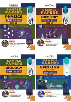 Educart CBSE Class 11 Sample Papers 2022-23 Bundle - Physics Chemistry Biology and English (4 books) 2023