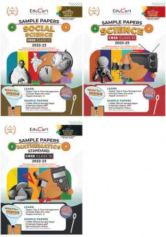 Educart CBSE Class 10 Sample Papers 2022-23 Bundle - Science SST and Mathematics Standard (3 books) 2023 Edubook