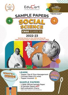 Educart CBSE Class 10 SOCIAL SCIENCE Sample Papers 2023 (With Exclusive Topper Answers and Marks breakdown 2022-23)
