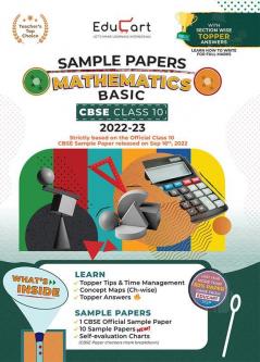 Educart CBSE Class 10 MATHEMATICS BASIC Sample Papers 2023 (With Exclusive Topper Answers and Marks breakdown 2022-23)