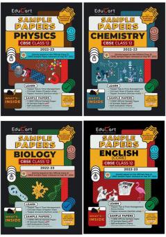 Educart CBSE Class 12 Sample Papers 2022-23 Bundle - Physics Chemistry Biology and English (4 books) 2023
