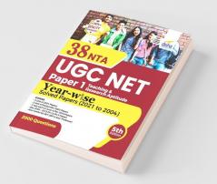 38 NTA UGC NET Paper 1 Year-wise Solved Papers (2021 to 2004) 5th Edition