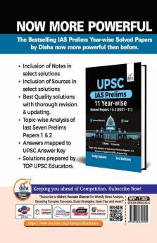 UPSC IAS Prelims 11 Year-wise Solved Papers 1 & 2 (2021 - 11) 3rd Edition