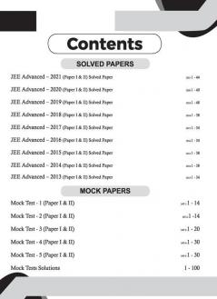 Target JEE Advanced 2022 (Solved Papers 2013 - 2021 & 5 Mock Tests Papers 1 & 2)