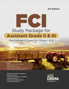 FCI Study Package for Assistant Grade II & III Recruitment Exam for Phase I & II 3rd Edition | Previous Year Solved Paper | Food Corporation of India