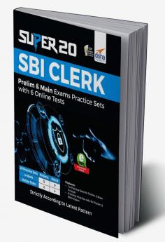 Super 20 SBI Clerk Prelim & Main Exams Practice Sets with 6 Online Tests