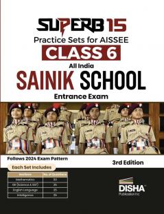 SuperB 15 Practice Sets for AISSEE Class 6 All India SAINIK School Entrance Exam 3rd Edition