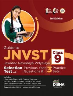 Guide to JNVST Class 9 Jawahar Navodaya Vidyalaya Selection Test with Previous Year Questions & 3 Practice Sets - 3rd Edition