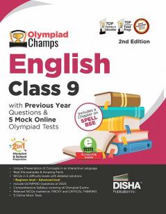 Olympiad Champs English Class 9 with Previous Year Questions & 5 Mock Online Olympiad Tests 2nd Edition