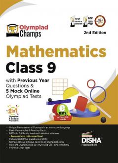 Olympiad Champs Mathematics Class 9 with Previous Year Questions & 5 Mock Online Olympiad Tests 2nd Edition