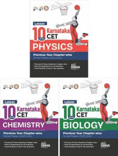 Latest 10 Year Karnataka CET Physics Chemistry & Biology Previous Year Chapter-wise Solved Papers (2023 - 2014) | KCET PYQs Question Bank | For 2024 B. Pharma & B.Sc. Exams