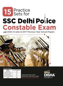 15 Practice sets for SSC Delhi Police Constable 2023 Exam with 2020 (2sets) Previous Year Solved Papers 2nd Edition