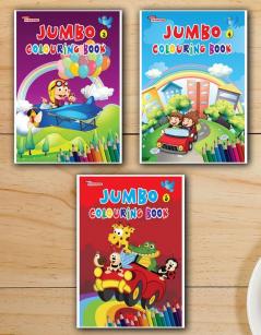 Activity Colouring Book|Best Drawing Painting Gift | Copy Coloring Book for Kids|Easy Colouring Book |- Jumbo Colouring Book 3 + 4 + 5 (Set of 3 books)