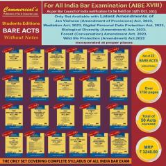 AIBE Bare Acts Combo without Notes 2025 EDITION- as per Bar Council of India Guidelines set of 22 Bare Acts covering 50 Acts COMPLETE SYLLABUS - LATEST 2025 EDITION Paperback – 1 January 2024