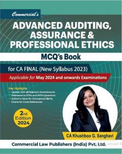 Advanced Auditing Assurance and Professional Ethics MCQ's Book for CA Final New Syllabus 2023