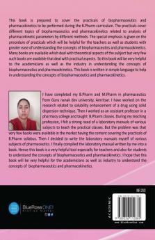 Practical guide of biopharmaceutics and pharmacokinetics for B.pharm students