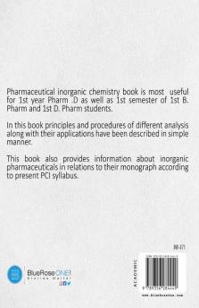 A Text Book of Pharmaceutical Inorganic Chemistry for 1st Year Pharm.D (As Per Pci New Delhi Norms)