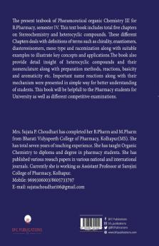 Pharmaceutical Organic Chemistry III