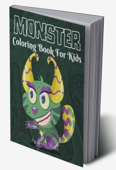 Monster Coloring Book for Kids Ages 4-8